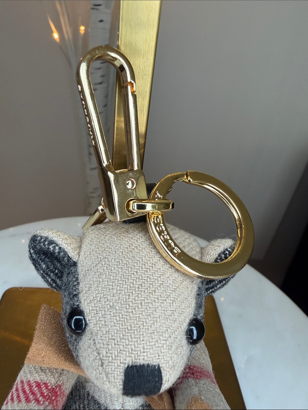 Burberry NWOT  key chain or bag charm teddy beat, movable arms/legs - Picture 3 of 4